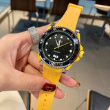 Gucci Dive Black Dial Yellow Rubber Strap Watch For Men - YA136319 Authentic Buy Shop Now