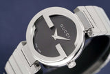 Gucci Interlocking G Quartz Black Dial Black Steel Strap Watch For Women - YA133502 Authentic Buy Shop Now