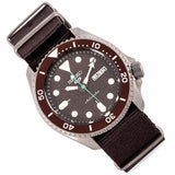 Seiko 5 Sport Automatic Brown Dial Brown Nylon Strap Watch For Men - SRPD85K1 Authentic Buy Shop Now