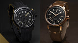 Maurice Lacroix Pontos S Diver Automatic Black Dial Brown Leather Strap Watch For Men - PT6248-BRZ01-330-2 Authentic Buy Shop Now