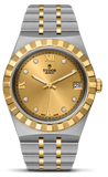 Tudor Royal Automatic Diamonds Gold Dial Two Tone Steel Strap Watch for Men - M28603-0006 Authentic Buy Shop Now