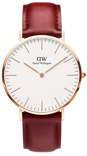 Daniel Wellington Classic Suffolk White Dial Brown Leather Strap Watch For Women - DW00100120 Authentic Buy Shop Now