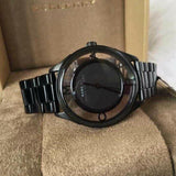 Marc Jacobs Tether Transparent Black Dial Black Steel Strap Watch for Women - MBM3419 Authentic Buy Shop Now
