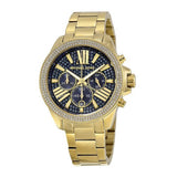 Michael Kors Wren Diamonds Blue Dial Gold Steel Strap Watch for Women - MK6291 Authentic Buy Shop Now