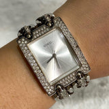Guess Mod Heavy Metal Diamonds Silver Dial Silver Steel Strap Watch for Women - W95088L1 Authentic Buy Shop Now