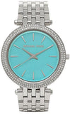 Michael Kors Darci Mother of Pearl Blue Dial Silver Steel Strap Watch for Women - MK3515 Authentic Buy Shop Now