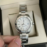 Tag Heuer Aquaracer Quartz White Dial Silver Steel Strap Watch for Men - WAY1111.BA0928 Authentic Buy Shop Now