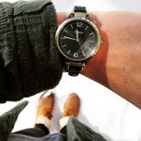 Fossil Georgia Black Dial Black Leather Strap Watch for Women - ES3148 Authentic Buy Shop Now