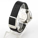 Calvin Klein Post Minimal Silver Dial Black Leather Strap Watch for Men - K7621192 Authentic Buy Shop Now