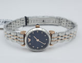 Emporio Armani Gianni T Bar Quartz Blue Dial Two Tone Steel Strap Watch For Women - AR11222 Authentic Buy Shop Now