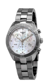 Tissot PR 100 Sport Chic Chronograph Diamonds Mother of Pearl Dial Silver Steel Strap Watch for Women - T101.917.11.116.00 Authentic Buy Shop Now