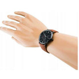Tommy Hilfiger Brooklyn Quartz Black Dial Brown Leather Strap Watch for Men - 1791510 Authentic Buy Shop Now
