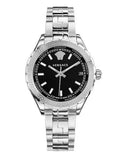 Versace Hellenyium Black Dial Silver Steel Strap Watch for Women - V12020015 Authentic Buy Shop Now