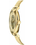 Versace V Circle Quartz Gold Dial Gold Mesh Bracelet Watch For Men - VBQ070017 Authentic Buy Shop Now
