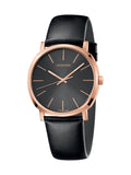 Calvin Klein Posh Black Dial Black Leather Strap Watch for Men - K8Q316C3 Authentic Buy Shop Now