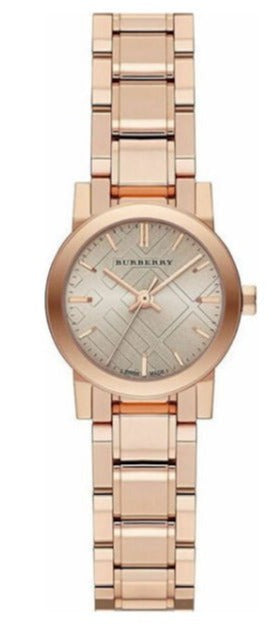 Burberry The City Nude Dial Rose Gold Steel Strap Watch for Women - BU9228 Authentic Buy Shop Now