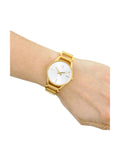 Calvin Klein Stately White Dial Gold Steel Strap Watch for Women - K3G2352W Authentic Buy Shop Now