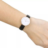 Daniel Wellington Classic Petite Reading White Dial Black Leather Strap Watch For Women - DW00100229 Authentic Buy Shop Now