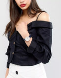 Fossil Tailor White Dial Blue Leather Strap Watch for Women - ES4394 Authentic Buy Shop Now