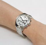 Guess Sunrise Multifunction Quartz White Dial Silver Steel Strap Watch For Women - W0330L3 Authentic Buy Shop Now