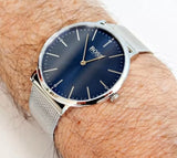 Hugo Boss Horizon Quartz Blue Dial Silver Mesh Bracelet Watch For Men - 1513541 Authentic Buy Shop Now