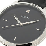 Fossil The Minimalist Carbon Series Black Dial Black Leather Strap Watch for Men - FS5497 Authentic Buy Shop Now