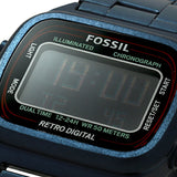 Fossil Retro Analog-Digital Black Dial Blue Steel Strap Watch for Men - FS5896 Authentic Buy Shop Now