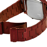 Fossil Retro Analog-Digital Black Dial Red Steel Strap Watch for Men - FS5897 Authentic Buy Shop Now