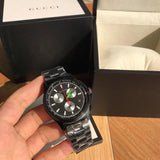 Gucci G-Timeless Chronograph Black Dial Black Steel Strap Watch For Men - YA126268 Authentic Buy Shop Now
