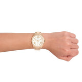 Fossil Cecile Chronograph Gold Dial Gold Steel Strap Watch for Women - AM4482 Authentic Buy Shop Now