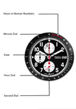 Fossil Sport Tourer Chronograph Black Dial Silver Steel Strap Watch for Men - FS6045 Authentic Buy Shop Now