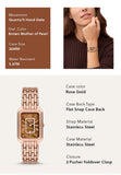 Fossil Raquel Three Hand Date Brown Dial Rose Gold Steel Strap Watch For Women - ES5323 Authentic Buy Shop Now