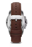 Fossil Grant Chronograph White Dial Brown Leather Strap Watch for Men - FS4735 Authentic Buy Shop Now