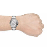 Fossil Bannon Multifunction Chronograph Silver Dial Silver Steel Strap Watch for Men - BQ2490 Authentic Buy Shop Now