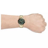 Fossil Bannon Multifunction Chronograph Green Dial Gold Steel Strap Watch for Men - BQ2493 Authentic Buy Shop Now