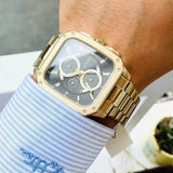 Fossil Inscription Multifunction Black Dial Gold Steel Strap Watch for Men - BQ2656 Authentic Buy Shop Now