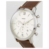 Fossil Neutra Chronograph White Dial Brown Leather Strap Watch for Men - FS5380 Authentic Buy Shop Now