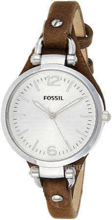 Fossil Georgia White Dial Brown Leather Strap Watch for Women - ES3060 Authentic Buy Shop Now