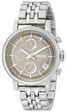 Fossil Boyfriend Chronograph Brown Dial Silver Steel Strap Watch for Women - ES3747 Authentic Buy Shop Now