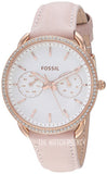 Fossil Tailor Quartz White Dial Pink Leather Strap Watch for Women - ES4393 Authentic Buy Shop Now