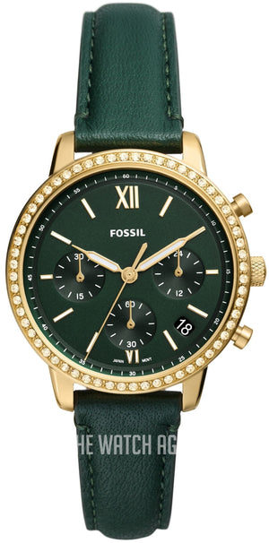 Fossil Neutra Chronograph Green Dial Green Leather Strap Watch for Women - ES5239 Authentic Buy Shop Now