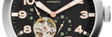 Fossil Pilot 54 Automatic Black Dial Brown Leather Strap Watch for Men - ME3118 Authentic Buy Shop Now
