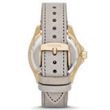 Fossil Cecile Champagne Dial Grey Leather Strap Watch for Women - AM4529 Authentic Buy Shop Now