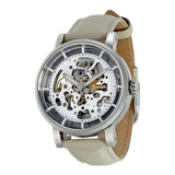 Fossil Boyfriend Automatic Skeleton Silver Dial White Leather Strap Watch for Women - ME3069 Authentic Buy Shop Now