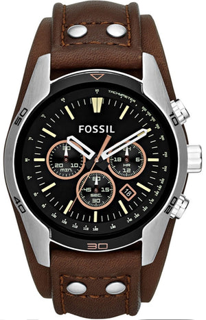 Fossil Coachman Chronograph Black Dial Brown Leather Strap Watch for Men - CH2891 Authentic Buy Shop Now