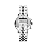 Fossil Boyfriend Chronograph Silver Dial Silver Steel Strap Watch for Women - ES2198 Authentic Buy Shop Now