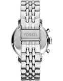 Fossil Boyfriend Chronograph Silver Dial Silver Steel Strap Watch for Women - ES2198 Authentic Buy Shop Now