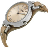Fossil Georgia Bone Grey Dial Beige Leather Strap Watch for Women - ES2830 Authentic Buy Shop Now