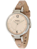 Fossil Georgia Bone Grey Dial Beige Leather Strap Watch for Women - ES2830 Authentic Buy Shop Now
