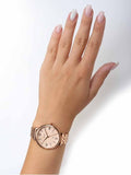Fossil Jacqueline Rose Gold Dial Rose Gold Steel Strap Watch for Women - ES3435 Authentic Buy Shop Now